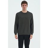 Tommy Life 88137 Haki O Yaka Şardonlu Rahat Form Basic Erkek Sweatshirt