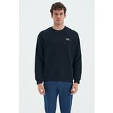 Tommy Life 88137 Lacivert O Yaka Şardonlu Rahat Form Basic Erkek Sweatshirt