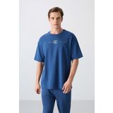 Tommy Life 88323 Parlament Pamuklu Kalın Yumuşak Dokulu Oversize Fit Baskılı Erkek T-Shirt