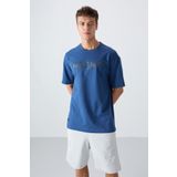 Tommy Life 88345 Parlament Pamuklu Kalın Yumuşak Dokulu Oversize Fit Baskılı Erkek T-Shirt