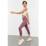 Tommy Life 93097 Gül Kurusu Kadın Yüksek Bel Slim Fit Dar Paça Kapri Tayt