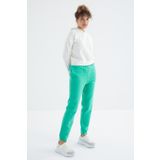 Tommy Life 94624 Deniz Yeşili Yüksek Bel Rahat Form Basic Jogger Kadın Eşofman Alt