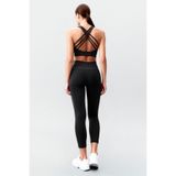 Tommy Life 95283 Siyah Yüksek Bel Toparlayıcı Çapraz Sırt Detaylı Slim Fit Kadın Tayt Takım
