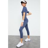 Tommy Life 95285 Petrol Yüksek Bel Slim Fit Kadın Tayt Takımı