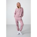 Tommy Life 95288 Gül Kurusu Kadın Kapüşonlu Kanguru Cep Oversize Lastik Paça Eşofman Takımı
