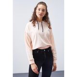 Tommy Life 97115 Somon Uzun Kol Rahat Form Kapüşonlu Kadın Sweatshirt