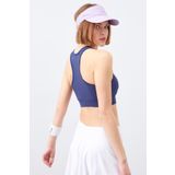 Tommy Life 97120 Sırt Detaylı Dar Kalıp U Yaka Spor İndigo Kadın Büstiyer