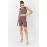 Tommy Life 97162 Basic Sıfır Kol Dar Kalıp U Yaka Çağla Yeşili Kadın Crop Top