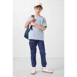 TOMMY LIFE Açık Mavi Pamuklu Yumuşak Dokulu Oversize Baskılı Erkek Çocuk T-Shirt - 11301