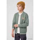 TOMMY LIFE Açık Yeşil Standart Fit Kolej Yaka Fermuarlı Basic Erkek Çocuk Ceket - 11326