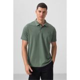 TOMMY LIFE Açık Yeşil Standart Kalıp Basic Polo Yaka Erkek T-shirt - 87768