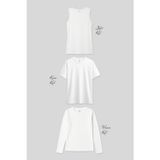 Tommy Life Basic O Yaka 3’lü Paket Beyaz Kadın T-Shirt