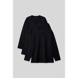 TOMMY LIFE Basic O Yaka Büyük Beden 3lü Paket Siyah Erkek T-Shirt - 88107