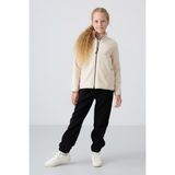 Tommy Life Bej Kalın Yumuşak Dokulu Standart Fit Nakışlı Polar Kız Çocuk Sweatshirt - 75154 - 8 - 9 Yaş