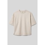 TOMMY LIFE Bej O Yaka Oversize Kısa Kollu Kadın T-Shirt - 97316, Bej, M