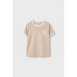 Tommy Life Bej Omuz Biye Detaylı Baskılı Kız Çocuk T-Shirt - 75181 - 13 - 14 Yaş