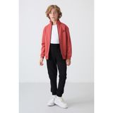 Tommy Life Bej-Siyah Pamuklu Kalın İçi Tüylü Standart Fit Nakışlı Erkek Çocuk Eşofman Takım - 11255 - 8 - 9 Yaş - Bej - Siyah