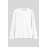 TOMMY LIFE Beyaz Standart Fit Basic O Yaka Uzun Kollu İnce Erkek T-Shirt- 87997