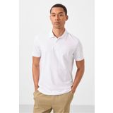 TOMMY LIFE Beyaz Standart Kalıp Basic Polo Yaka Erkek T-shirt - 87748