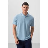 Tommy Life Buz Mavi Standart Kalıp Basic Polo Yaka Erkek T-Shirt - 87768 - 2XL