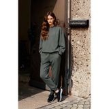 TOMMY LIFE Çağla Basic Pamuklu O Yaka Rahat Form Lastik Paça Kadın Eşofman Takım - 95287