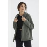 TOMMY LIFE Çağla Kapüşonlu Fermuarlı Rahat Form Kadın Polar Sweatshirt - 97233