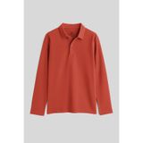TOMMY LIFE Coral Polo Yaka Basic Uzun Kollu Erkek Çocuk T-Shirt - 11170