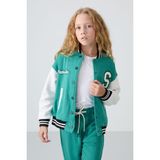 Tommy Life Deniz Yeşil Pamuklu İçi Tüylü Yumuşak Dokulu Standart Fit Nakışlı Kız Çocuk Kolej Ceket - 75163 - Deniz Yeşili - 8 - 9 Yaş