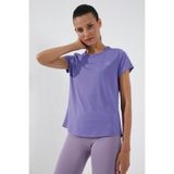 TOMMY LIFE Eflatun Basic Kısa Kol Standart Kalıp O Yaka Kadın T-Shirt - 97144