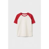 Tommy Life Ekru-Fiesta Standart Fit Reglan Kollu Kız Çocuk T-Shirt - 75180 - Ekru - Kırmızı - 14 - 15 Yaş