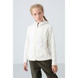 Tommy Life Ekru Kalın Yumuşak Dokulu Standart Fit Nakışlı Polar Kız Çocuk Sweatshirt - 75152 - 12 - 13 Yaş