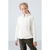 Tommy Life Ekru Kalın Yumuşak Dokulu Standart Fit Nakışlı Polar Kız Çocuk Sweatshirt - 75152 - 14 - 15 Yaş