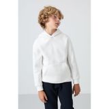 TOMMY LIFE Ekru Pamuklu Kalın Içi Tüylü Yumuşak Dokulu Standart Fit Baskılı Erkek Çocuk Sweatshirt - 11215