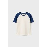 Tommy Life Ekru-Parlament Standart Fit Reglan Kollu Kız Çocuk T-Shirt - 75180 - Ekru - Lacivert - 11 - 12 Yaş