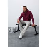 Tommy Life Erguvan Pamuklu Kalın Içi Tüylü Yumuşak Dokulu Comfort Fit Nakışlı Erkek Sweatshirt - 88419