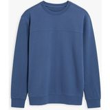 Tommy Life Erkek Battal S-Shirt O Yaka Erkek Büyük Beden Sweatshirt - 2XL - Mavi