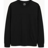 Tommy Life Erkek Battal S-Shirt O Yaka Sweatshirt Erkek Büyük Beden - 4XL - Siyah