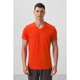 Tommy Life ERKEK T-SHİRT V YAKA PORTAKAL