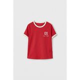 Tommy Life Fiesta Omuz Biye Detaylı Baskılı Kız Çocuk T-Shirt - 75181 - 01-Kırmızı - 12 - 13 Yaş