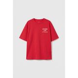 Tommy Life Fiesta Oversize Kısa Kollu Baskılı Kız Çocuk T-Shirt - 75175 - 01-Kırmızı - 7 - 8 Yaş