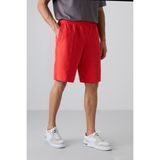 TOMMY LIFE Fiesta Pamuklu Kalın Yumuşak Dokulu Comfort Fit Basic Erkek Şort - 81261