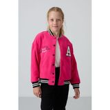 Tommy Life Fuşya Kalın Yumuşak Dokulu Standart Fit Nakışlı Polar Kız Çocuk Kolej Ceket - 75156 - 13 - 14 Yaş