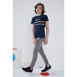 Tommy Life Gri Melanj Fermuarlı Standart Fit İnce Erkek Çocuk Eşofman Alt - 64042 - 7 - 8 Yaş - Gb Melanj