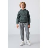 Tommy Life Gri Melanj Pamuklu Kalın İçi Tüylü Standart Fit Baskılı Erkek Çocuk Eşofman Alt - 11225 - Gb Melanj - 13 - 14 Yaş