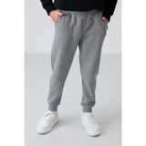 Tommy Life Gri Melanj Pamuklu Kalın Içi Tüylü Standart Fit Nakışlı Erkek Çocuk eşofman alt - 11224 - Gb Melanj - 6 - 7 Yaş