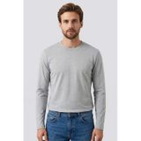 Tommy Life Gri Melanj Standart Fit Basic O Yaka Erkek Sweatshirt - 87997 G1 Melanj