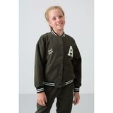 Tommy Life Haki Kalın Yumuşak Dokulu Standart Fit Nakışlı Polar Kız Çocuk Kolej Ceket - 75156 - 7 - 8 Yaş