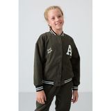 Tommy Life Haki Kalın Yumuşak Dokulu Standart Fit Nakışlı Polar Kız Çocuk Kolej Ceket - 75156 - 8 - 9 Yaş