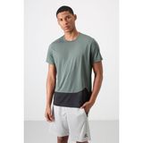 Tommy Life Haki Nefes Alan Dokulu İnce Esnek Standart Fit Erkek Performans T-Shirt - 88383 - XL