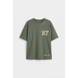 Tommy Life Haki Oversize Kısa Kollu Baskılı Kız Çocuk T-Shirt - 75174 - 9 - 10 Yaş